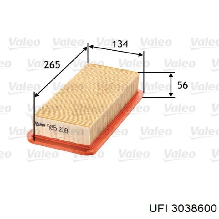 Фільтр повітряний 3038600 UFI