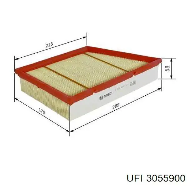 Елемент повітряного фільтра UFI 3055900 ціна, від 16.70 USD