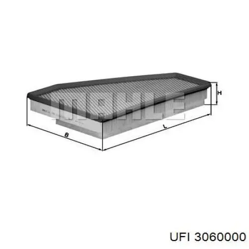 3060000 UFI фільтр повітряний