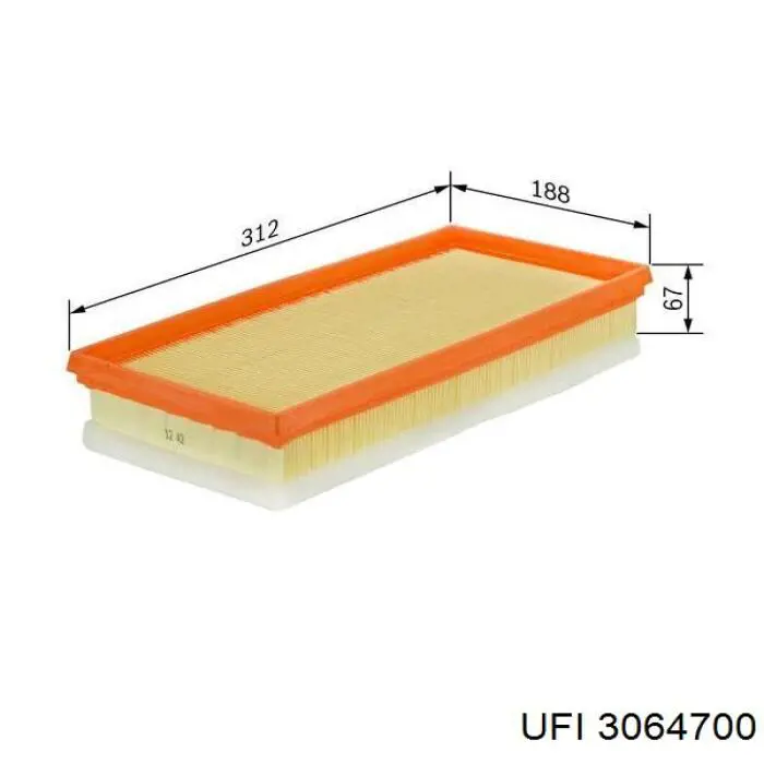 Елемент повітряного фільтра UFI 3064700 ціна, від 6.33 USD