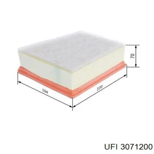 Елемент повітряного фільтра UFI 3071200 ціна, від 11.74 USD