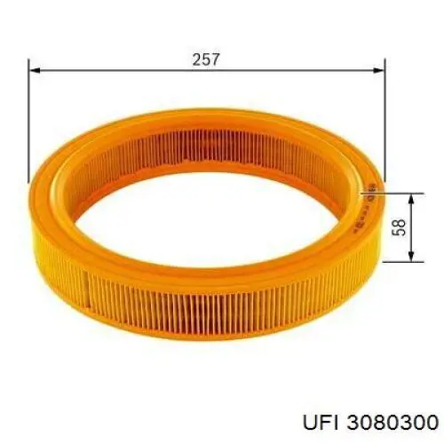 Елемент повітряного фільтра UFI 3080300 ціна, від 4.79 USD