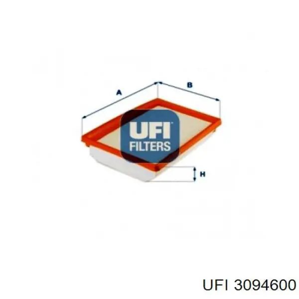 3094600 UFI Повітряний фільтр двигуна