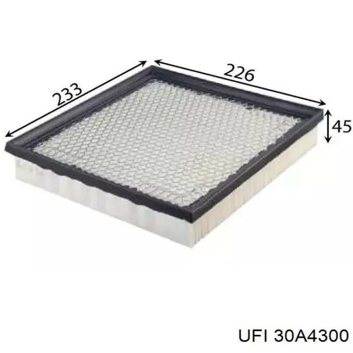 30A4300 UFI Повітряний фільтр двигуна