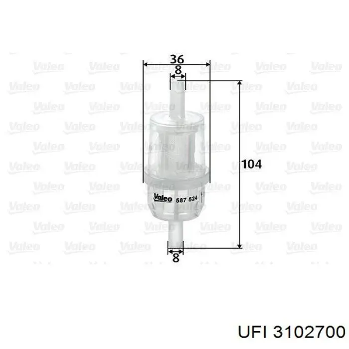 Фільтр паливний UFI 3102700