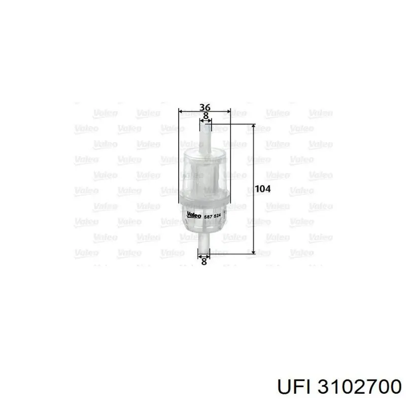 3102700 UFI Фільтр палива