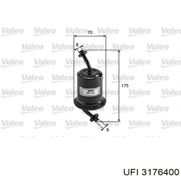 Фільтр тонкого очищення палива UFI 3176400 ціна, від 6.72 USD