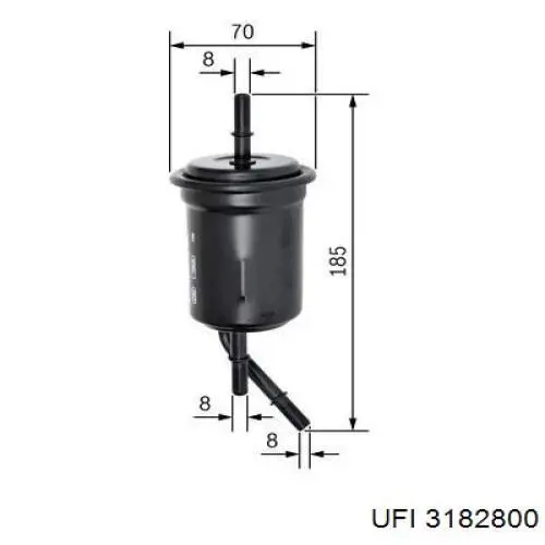 Фільтр паливний 3182800 UFI