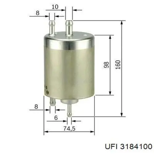 3184100 UFI фільтр паливний