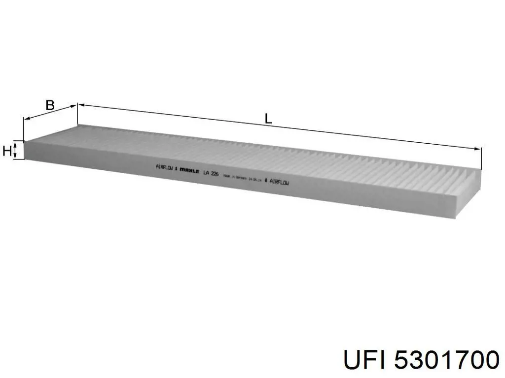 Фільтр повітряний обігрівача UFI 5301700 ціна, від 274.53 UAH
