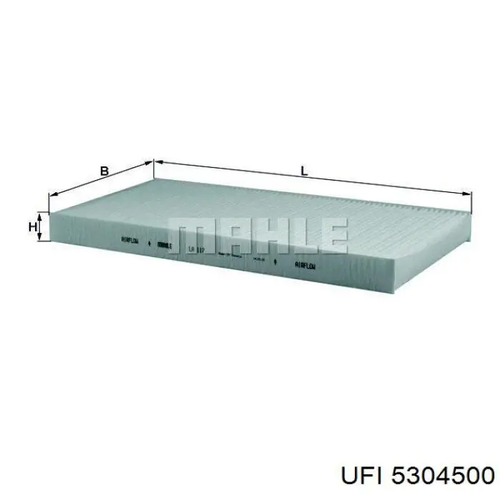 Купити 5304500 UFI Фільтр салону вугільний