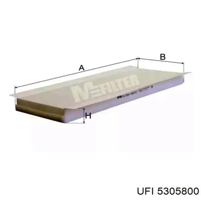 Купити 5305800 UFI Фільтр салону вугільний