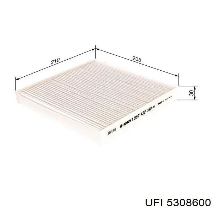 Фільтр повітряний обігрівача UFI 5308600 ціна, від 4.69 USD