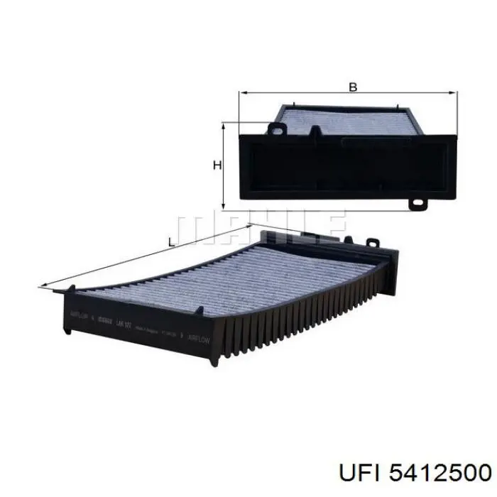 Фільтр повітряний обігрівача UFI 5412500 ціна, від 12.73 USD