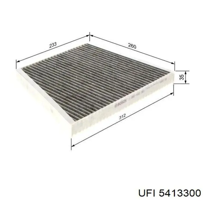 Купити 5413300 UFI Фільтр салону вугільний