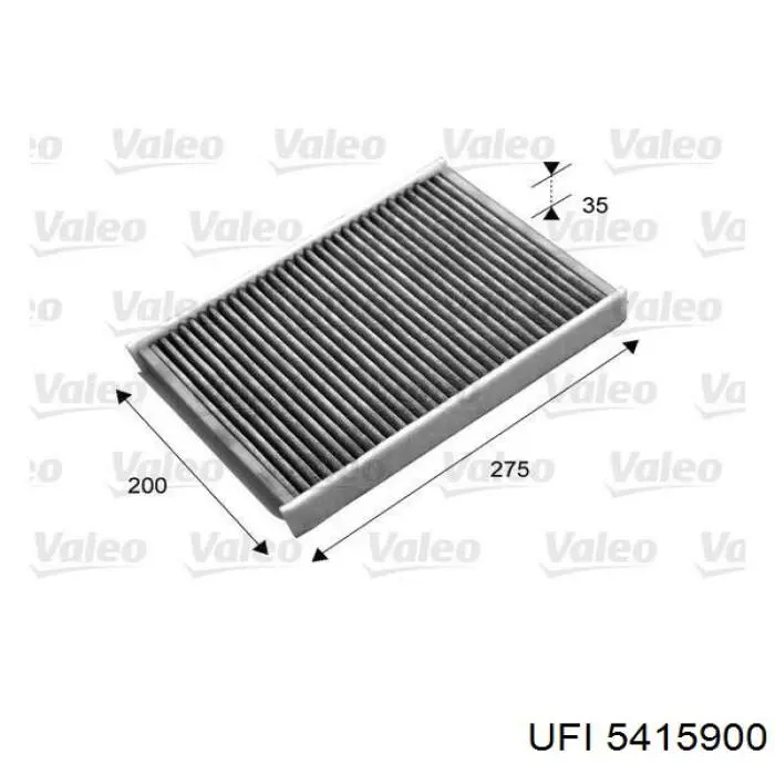 Купити 5415900 UFI Фільтр салону вугільний