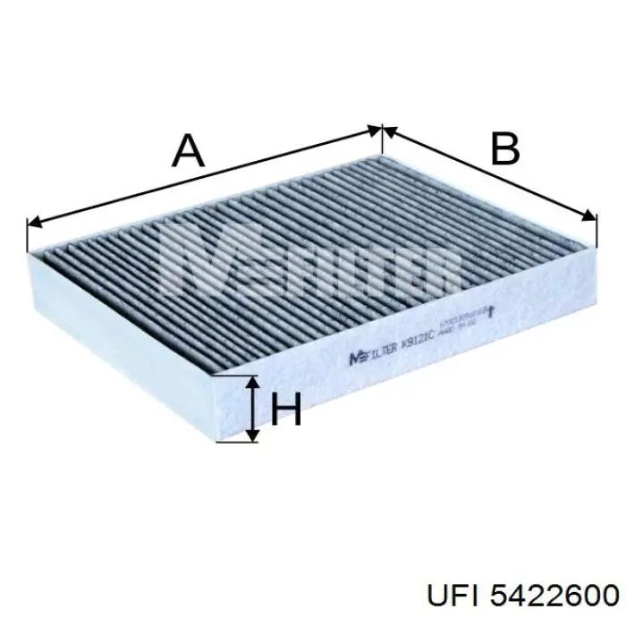 Фільтр повітряний обігрівача UFI 5422600 ціна, від 16.98 USD
