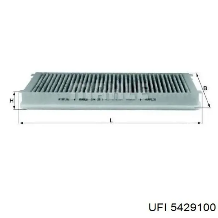 Фільтр повітряний обігрівача UFI 5429100 ціна, від 11.37 USD