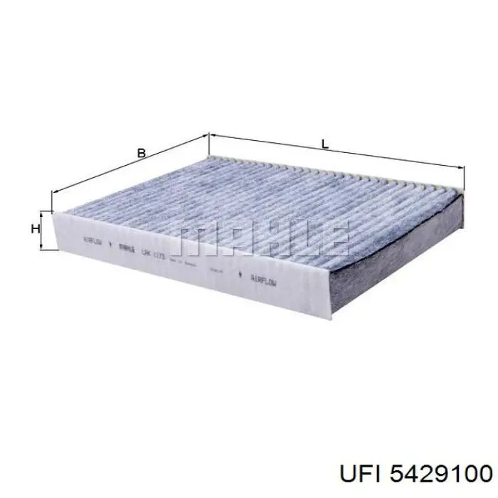 Фільтр повітряний обігрівача UFI 5429100 ціна, від 11.37 USD