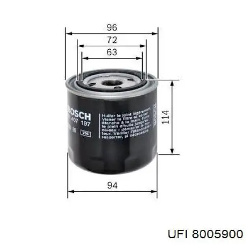 Купити 8005900 UFI Масло і фільтр в коробку автомат 