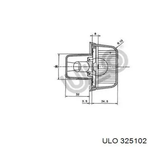 Поворотник правий Mercedes A0008200620