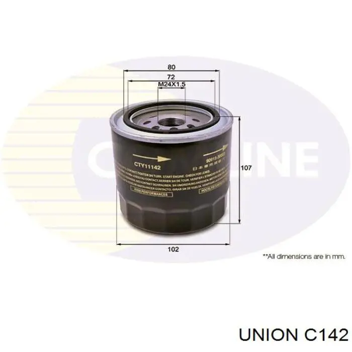 C142 Union фільтр масляний