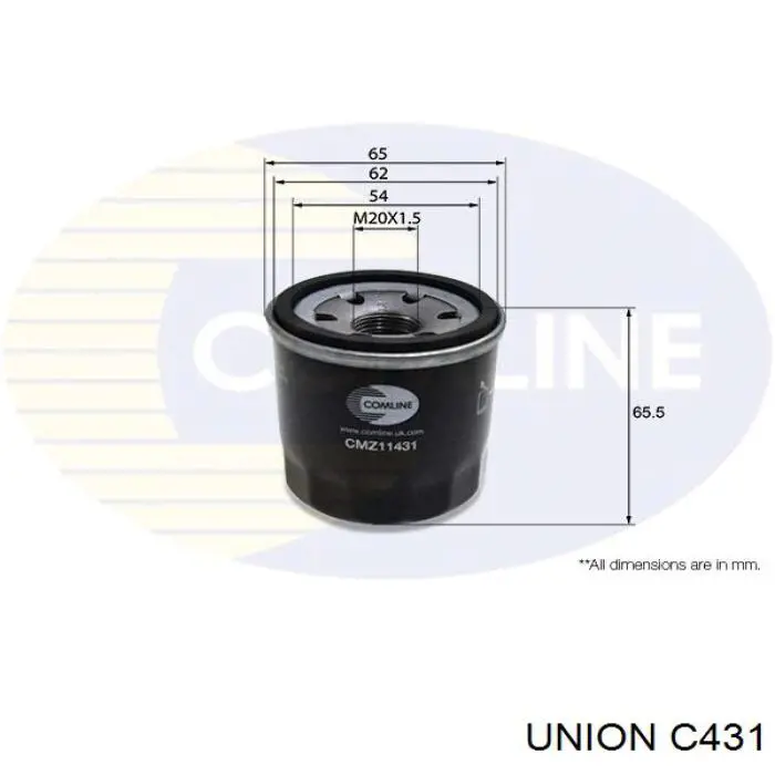 C431 Union фільтр масляний