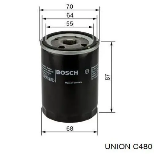 C480 Union фільтр масляний
