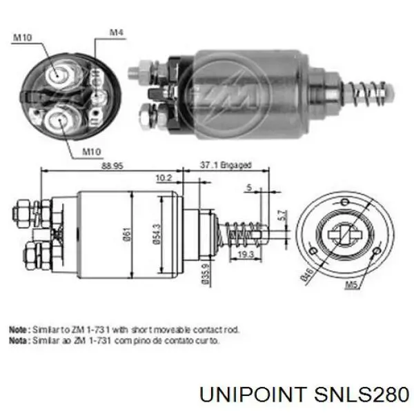 Купити SNLS280 Unipoint Втягуюче реле стартера