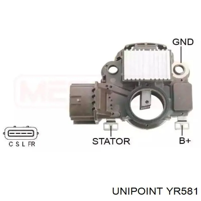 Реле зарядки генератора Unipoint YR581 ціна, від 19.25 USD