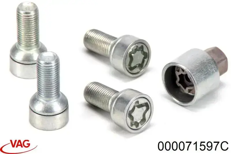 Гайка кріплення колеса VAG 000071597C ціна, від 47.41 USD