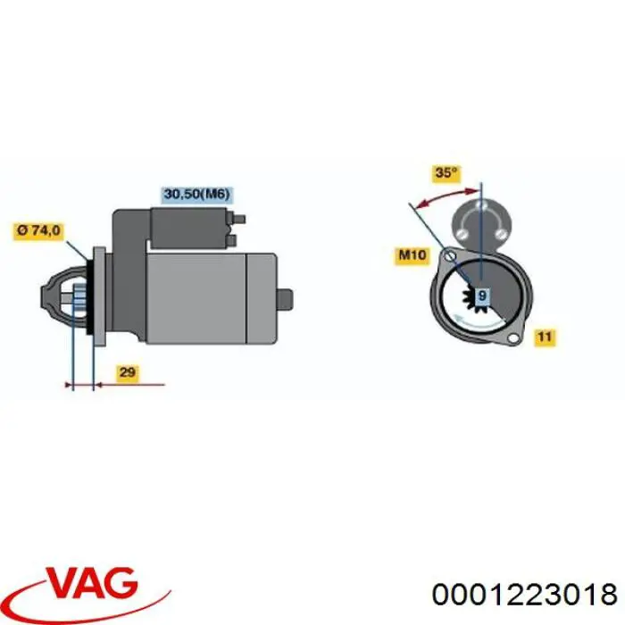 Стартер Bosch 1986S10086 ціна, від 101.35 USD