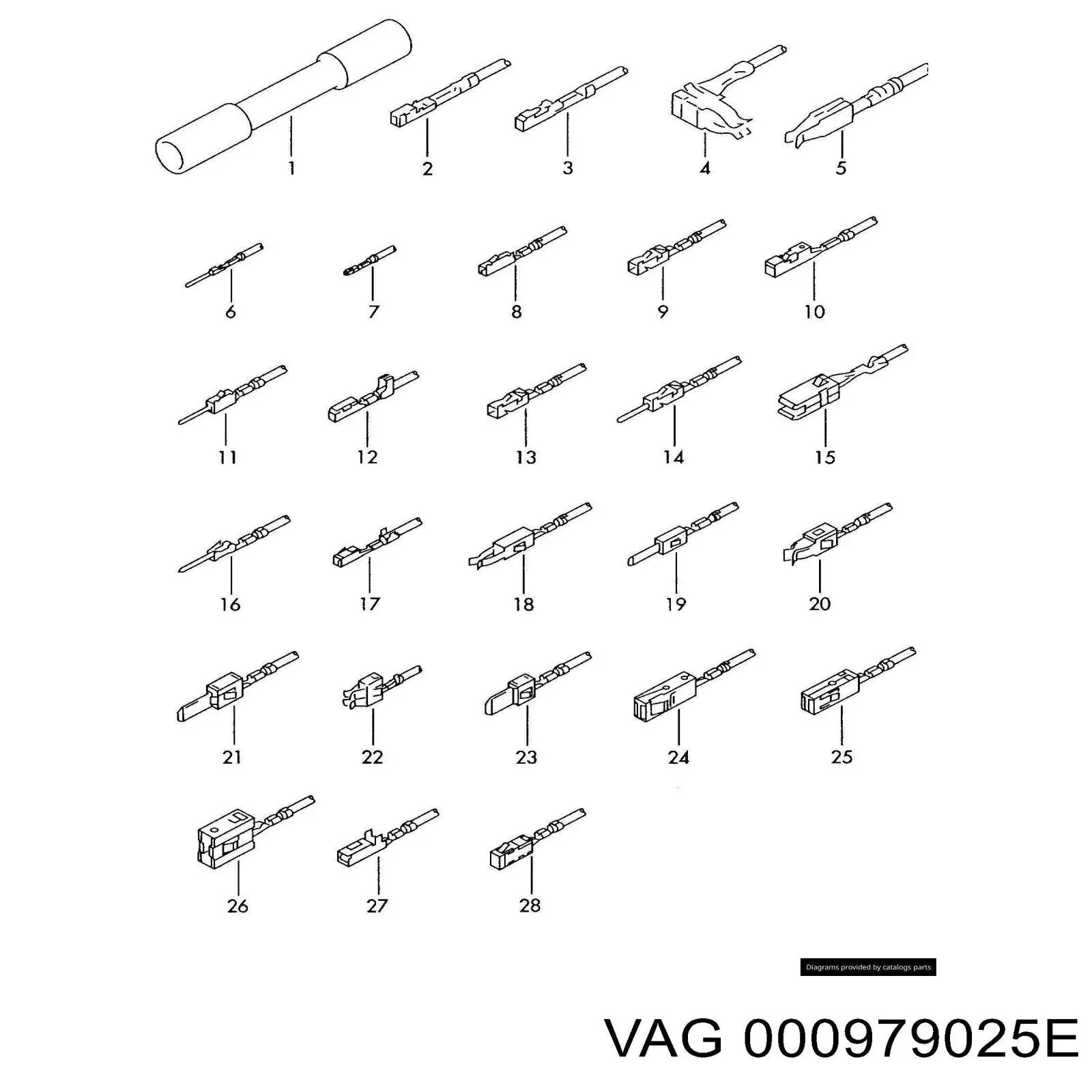 Купити 000979025E VAG Джгут проводів салону