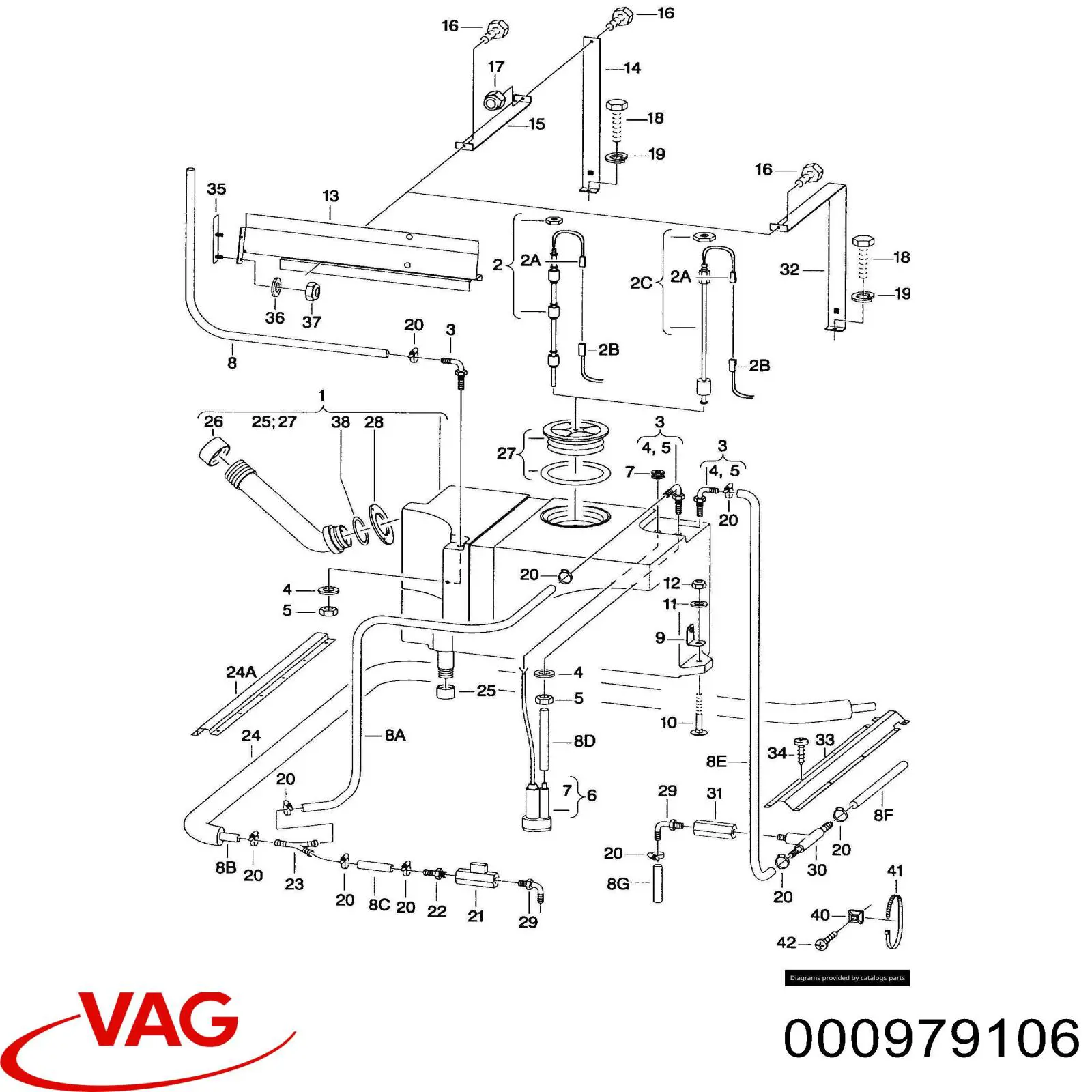 Купити 000979106E VAG Джгут проводів салону