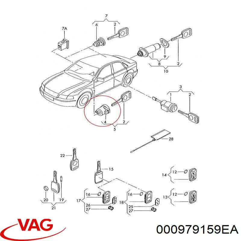  VAG 000979159EA ціна, від 20.34 USD