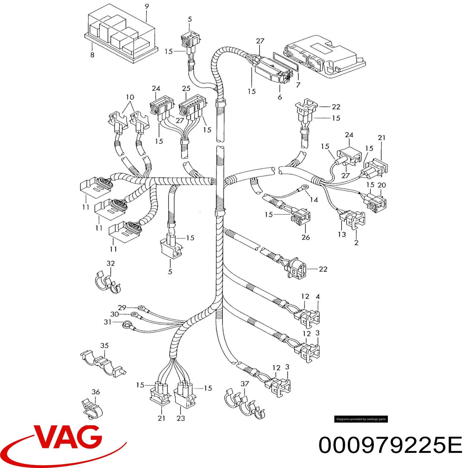 Джгут проводів салону 000979225E VAG