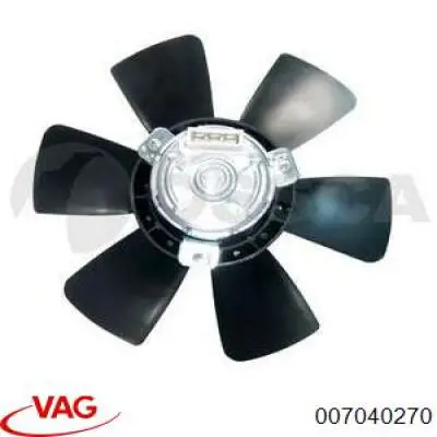 6U0959455A VAG електровентилятор охолодження в зборі (двигун + крильчатка)