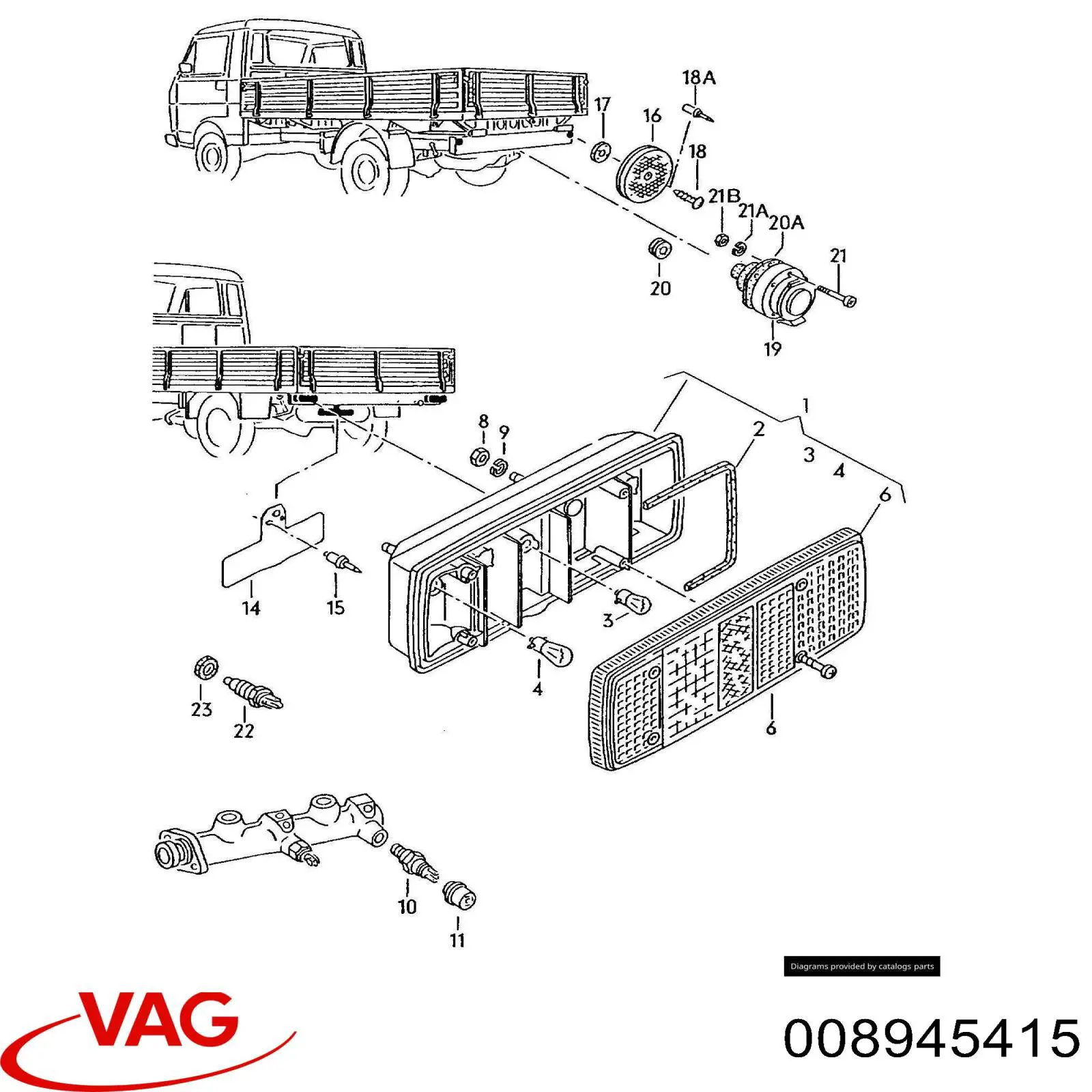 008945415 VAG Датчик включення ліхтарів заднього ходу