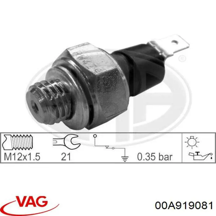 Купити 00A919081 VAG Датчик тиску масла