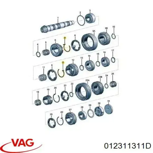  VAG 012311311D ціна, від 1.39 USD