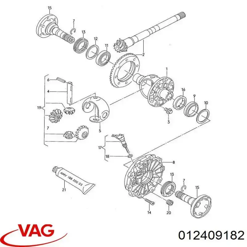 Шестерня спідометра, ведуча VAG 012409182 ціна, від 37.15 USD