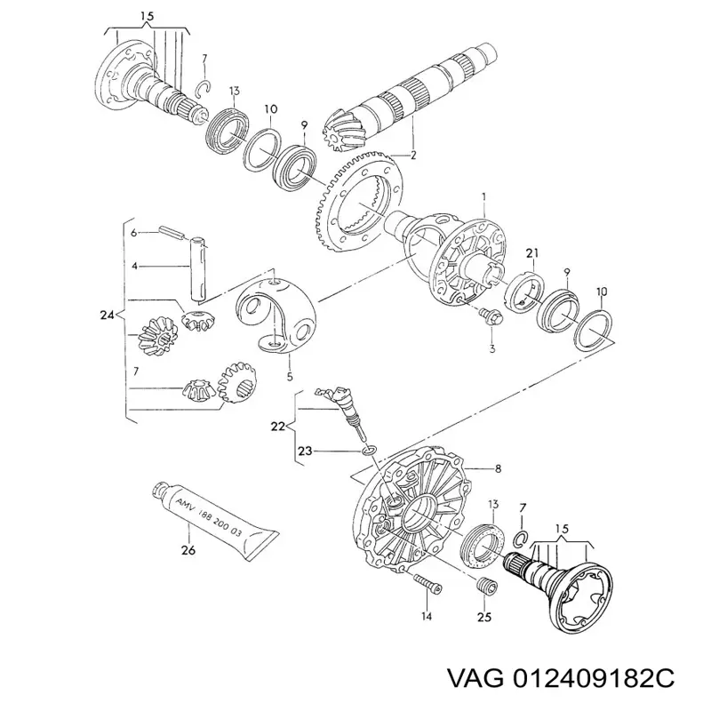 Шестерня спідометра, ведуча VAG 012409182C ціна, від 37.15 USD