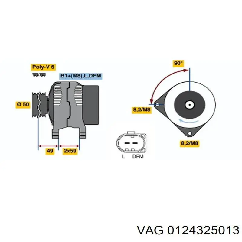 Купити 0124325013 VAG Генератор