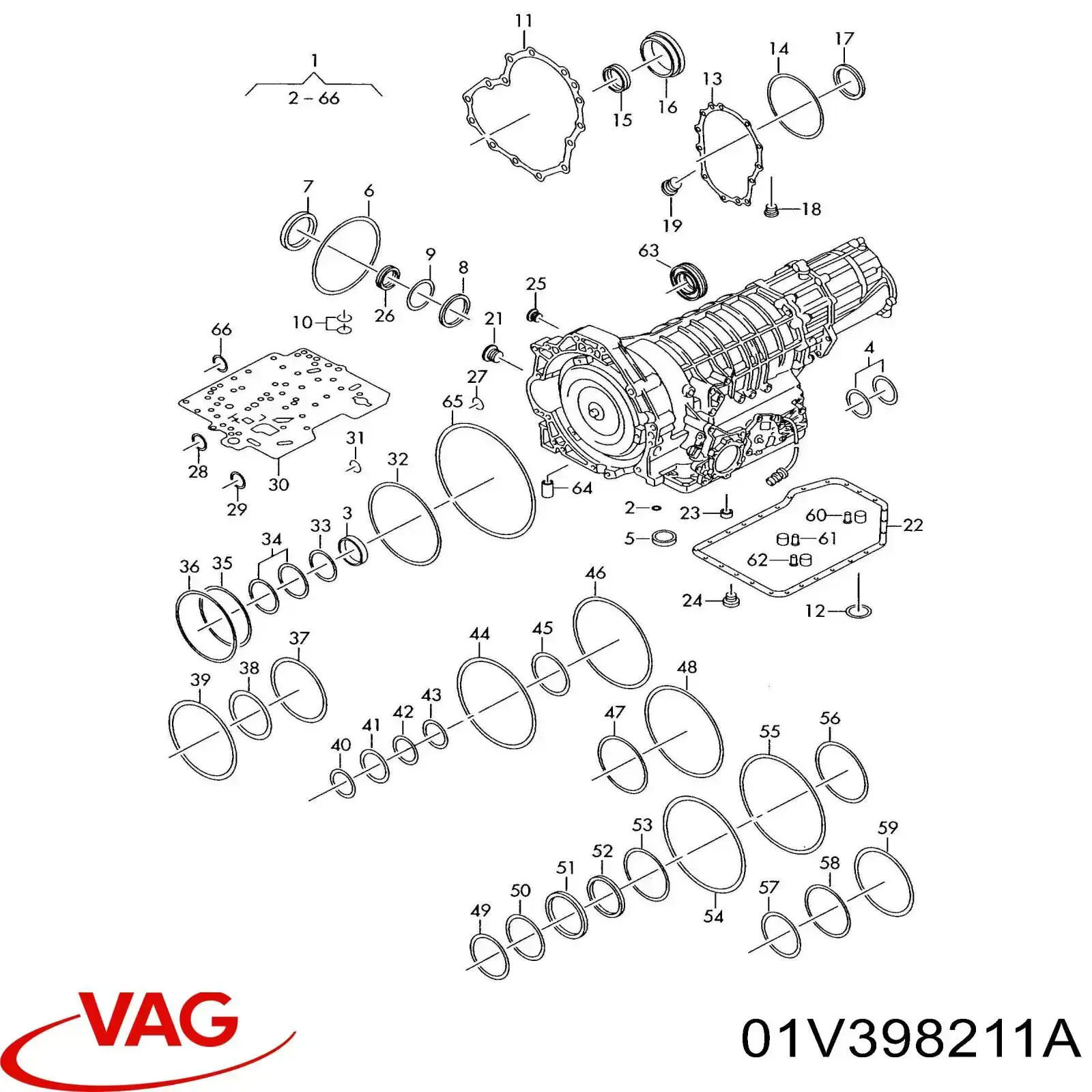 Ремкомплект АКПП ZF Parts 1060298031 ціна, від 336.11 USD