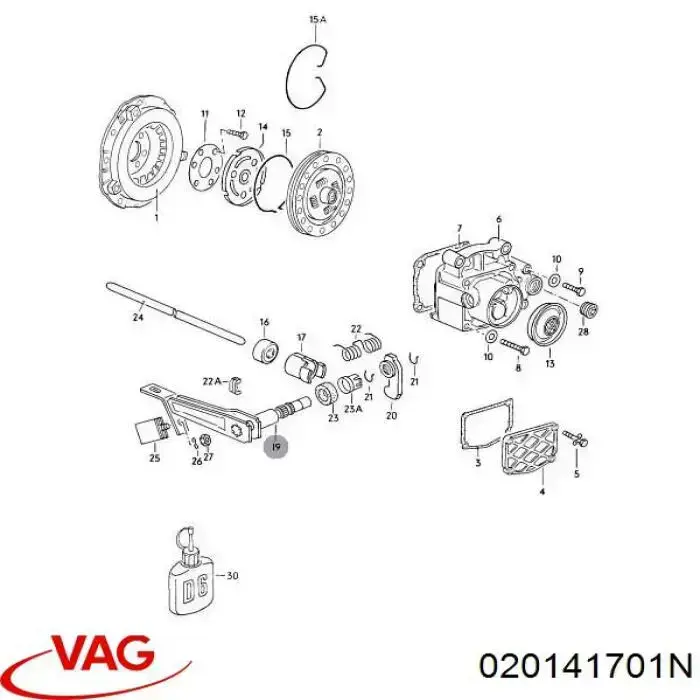 Вилка зчеплення VAG 020141701N ціна, від 41.81 USD
