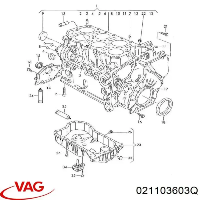 Піддон двигуна VAG 021103603Q ціна, від 1019.01 USD