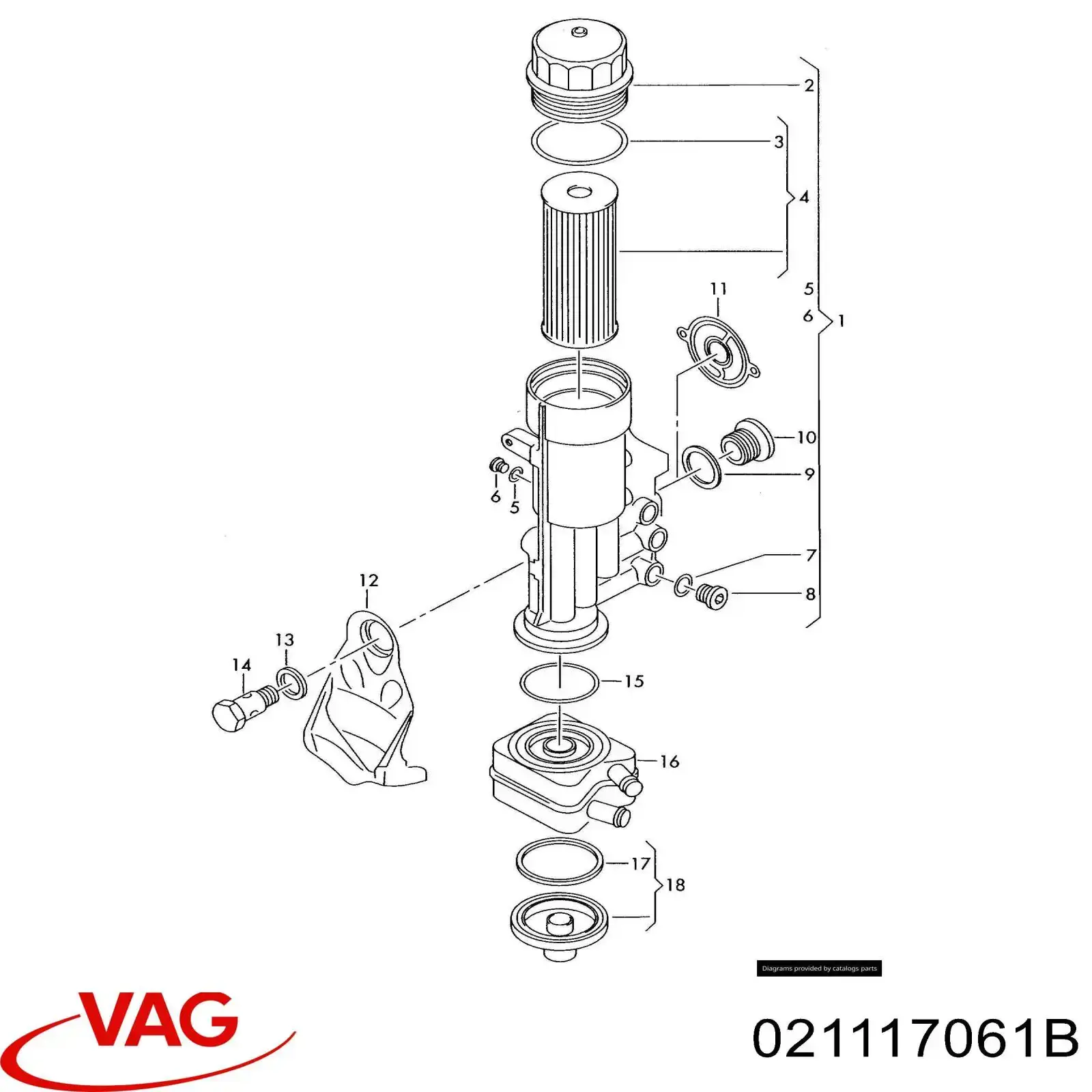 Кришка масляного фільтра Vika 11170058801 ціна, від 9.45 USD