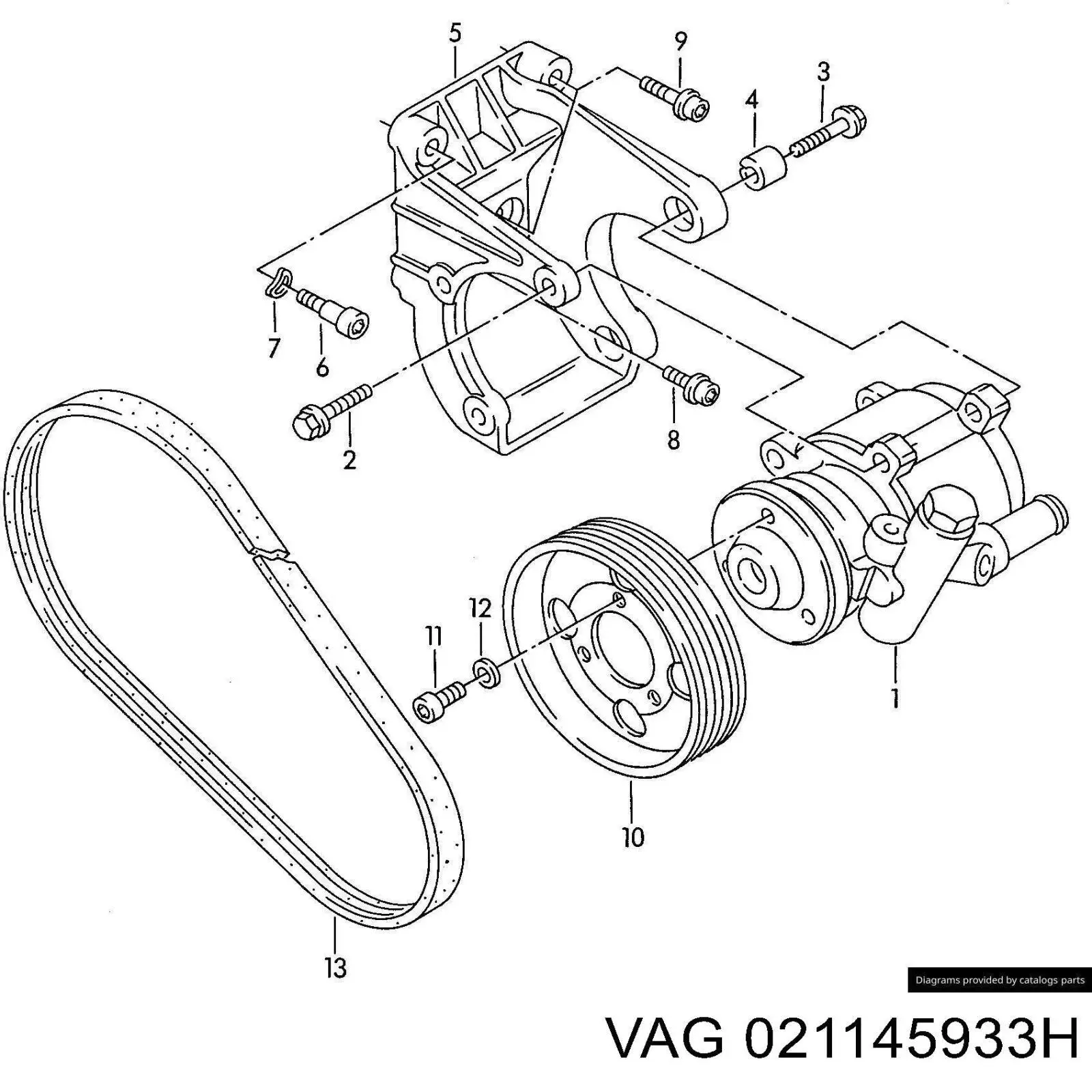 Ремінь кондиціонера VAG 021145933H