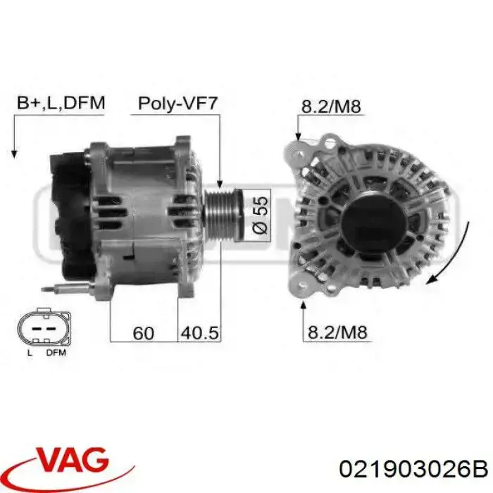 Купити 021903026B VAG Генератор