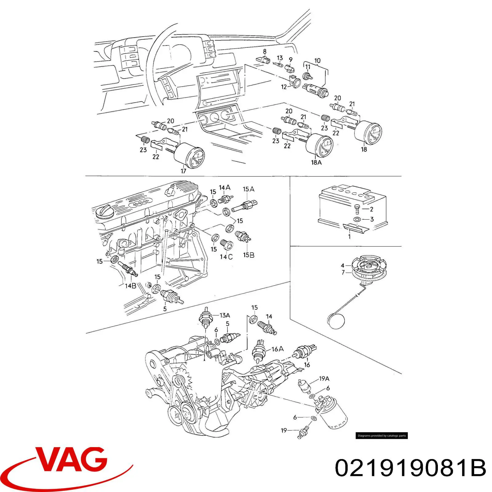 021919081B VAG Датчик показника тиску масла